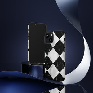 Check Marble - Protective Phone Case