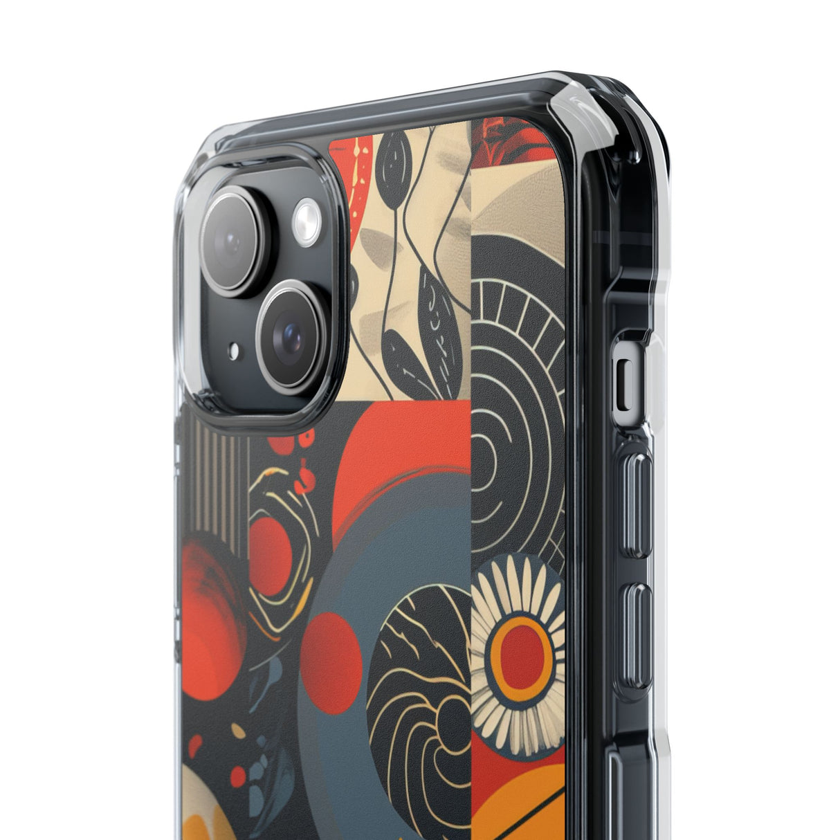 Retro Vibrance - Phone Case for iPhone (Clear Impact - Magnetic)