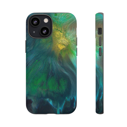 Beryll Green Ink Art iPhone Case (Protective) iPhone 13 Mini Matte Phone Case