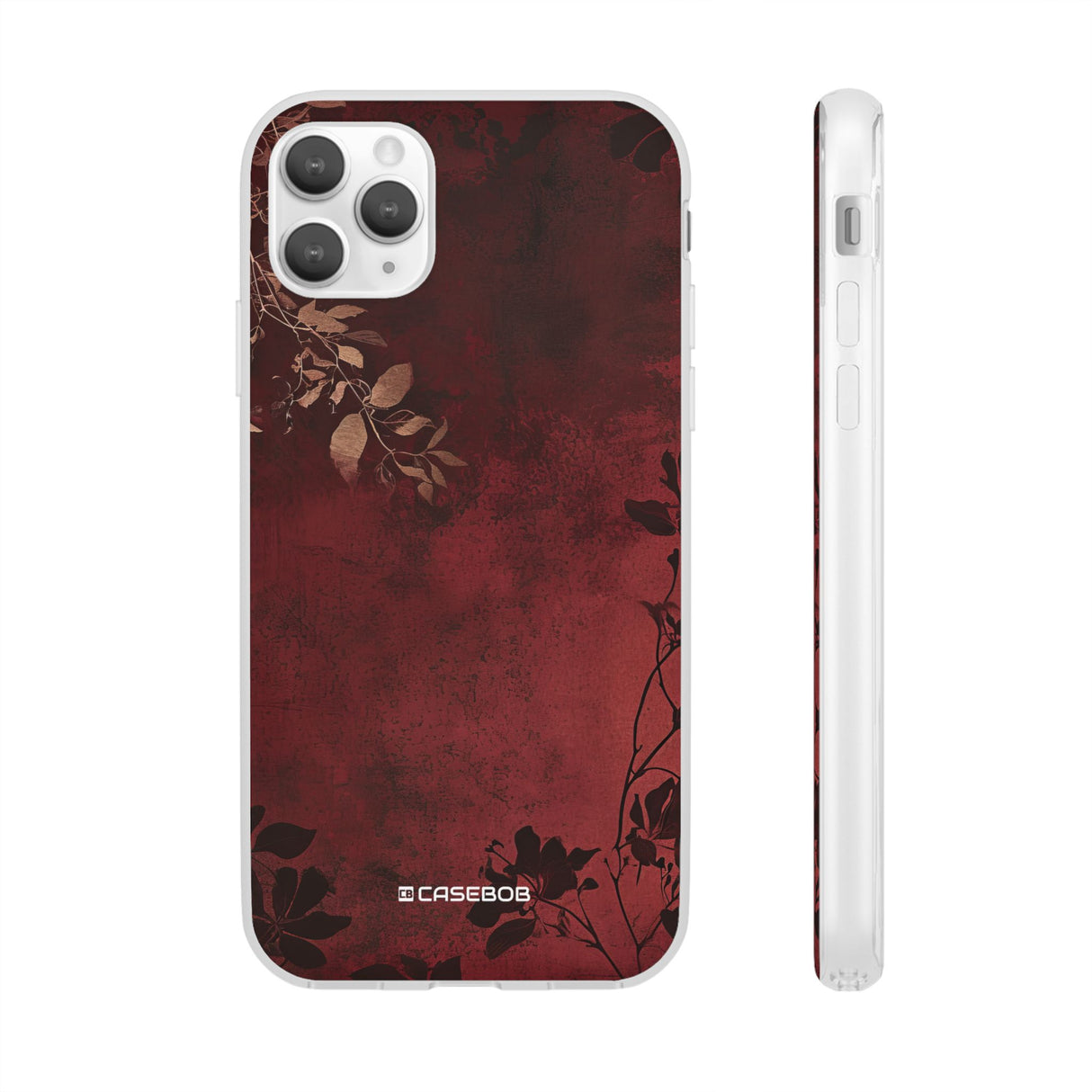 Pantone Marsala Design | Handyhülle für iPhone (Flexible Hülle) 