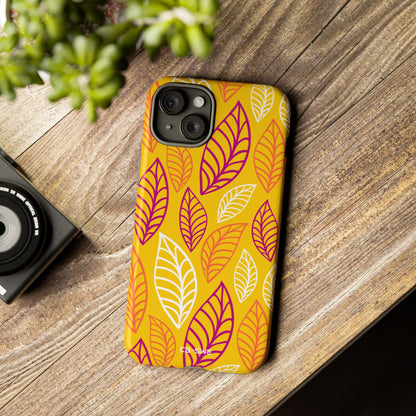 Vibrant Leaf Symphony - iPhone Case