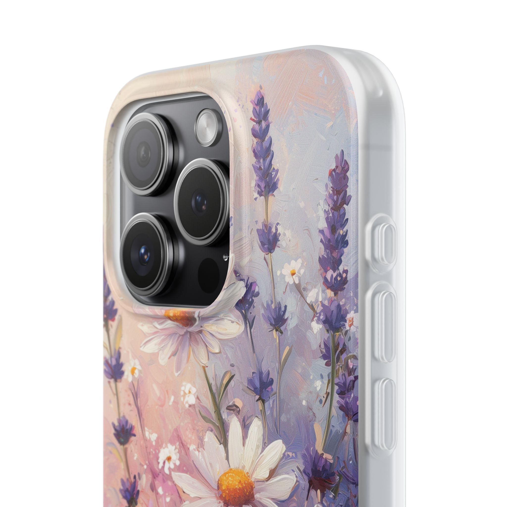 Daisy Lavender Bloom iPhone 15 Pro Case - Soft