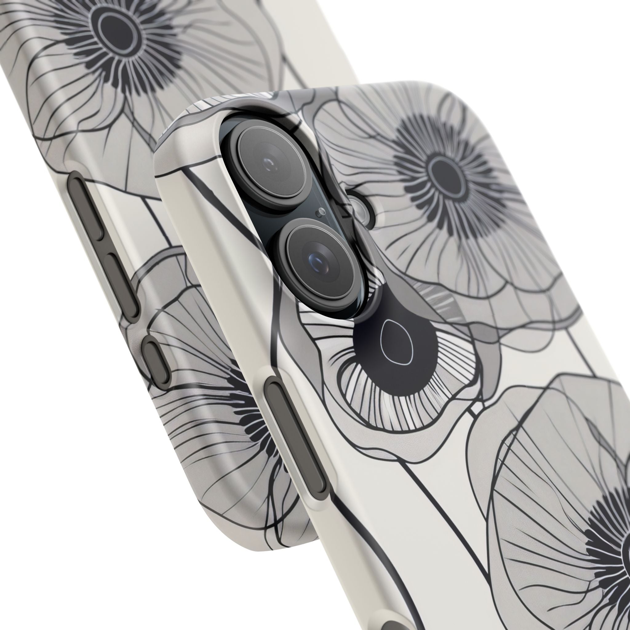 Modern Minimalist Flowers iPhone 16 - Slim Phone Case