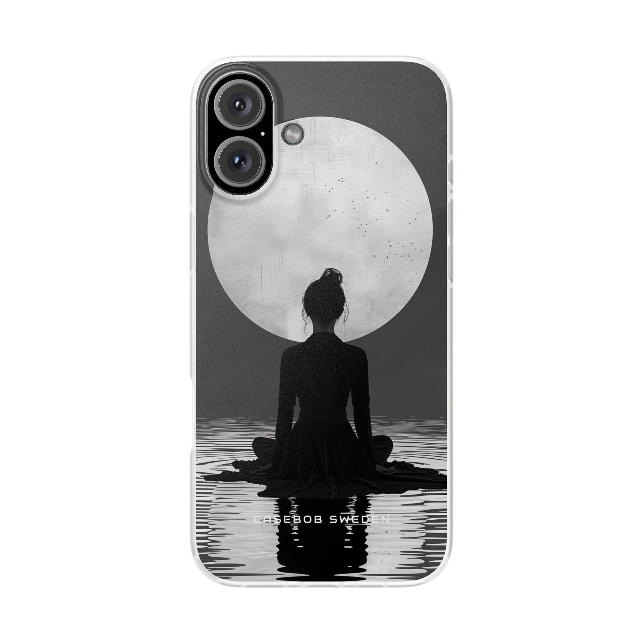 Zen Serenity Moon Reflection iPhone 16 - Flexi-Telefonhülle