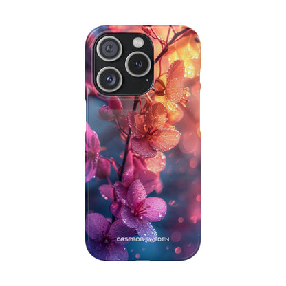 Pink Bloom Serenity - Slim iPhone 15 Phone Case