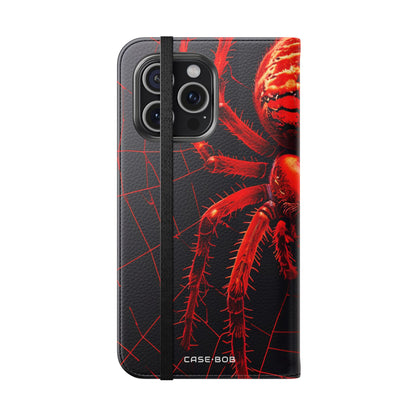 Crimson Spinnenweb - iPhone 15 Pro Max Case - Portemonnee