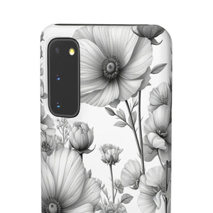 Monochrome Flora | Slim Phone Case for Samsung