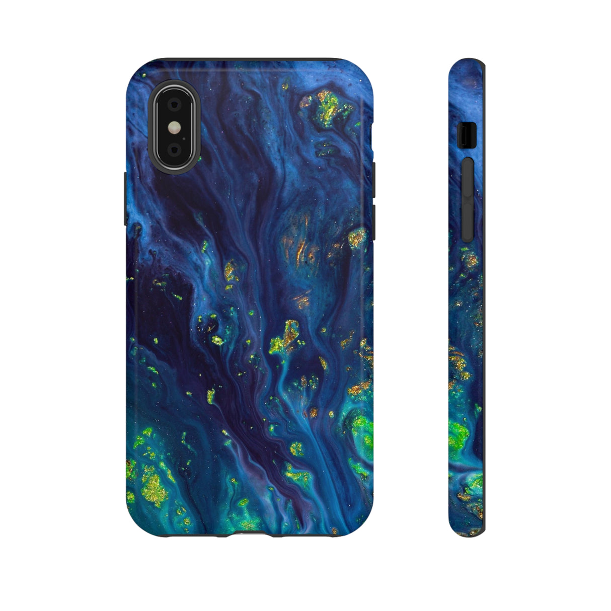 Green Opal Ink Art iPhone Case (Protective) iPhone XS Glossy Phone Case