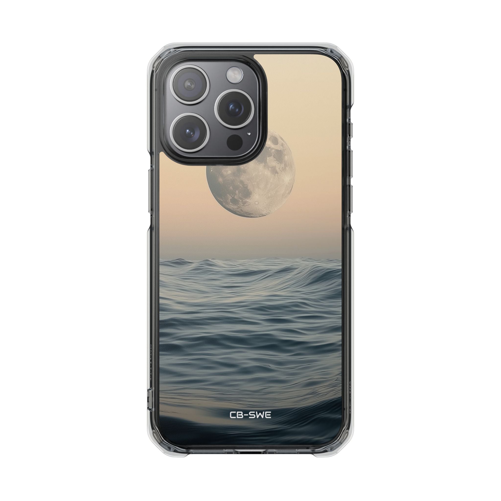 Moon Illuminates Waves iPhone Case - Impact