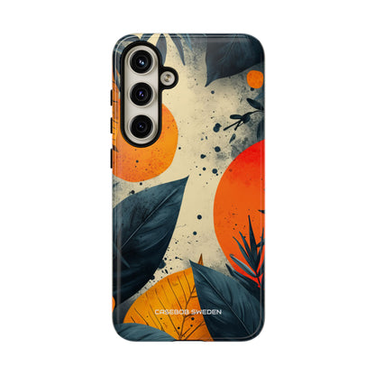 Tropical Blue Leaves - Tough Samsung S24 Phone Case