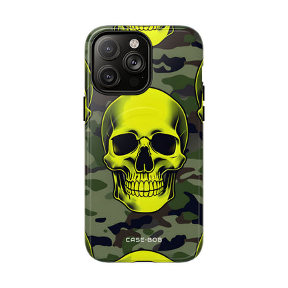 Neon Skull Camo iPhone 14 Pro Max Case - Tough+