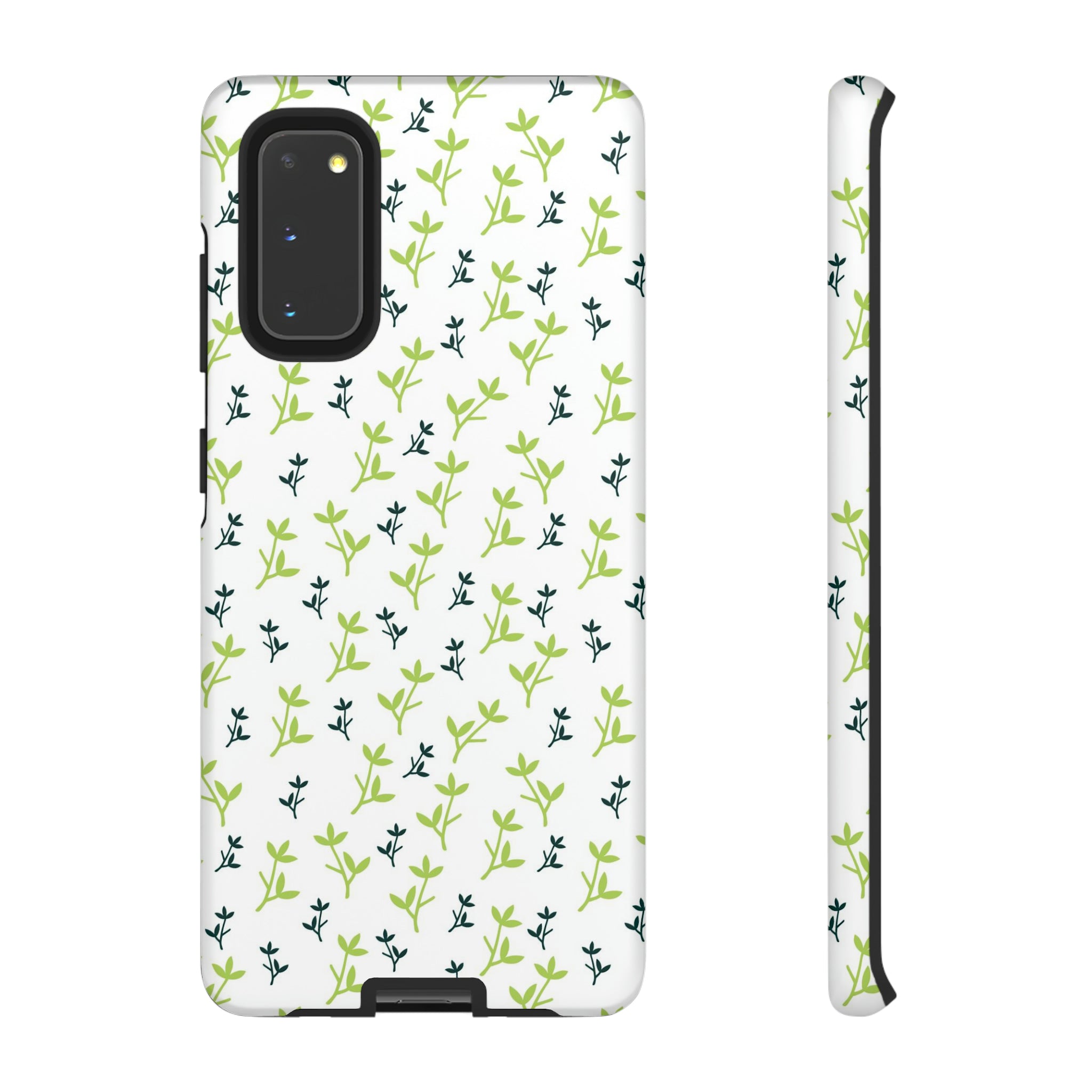 White Flower Pattern - Protective Phone Case