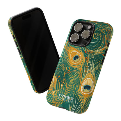 Vibrant Peacock Whirl iPhone 15 - Tough