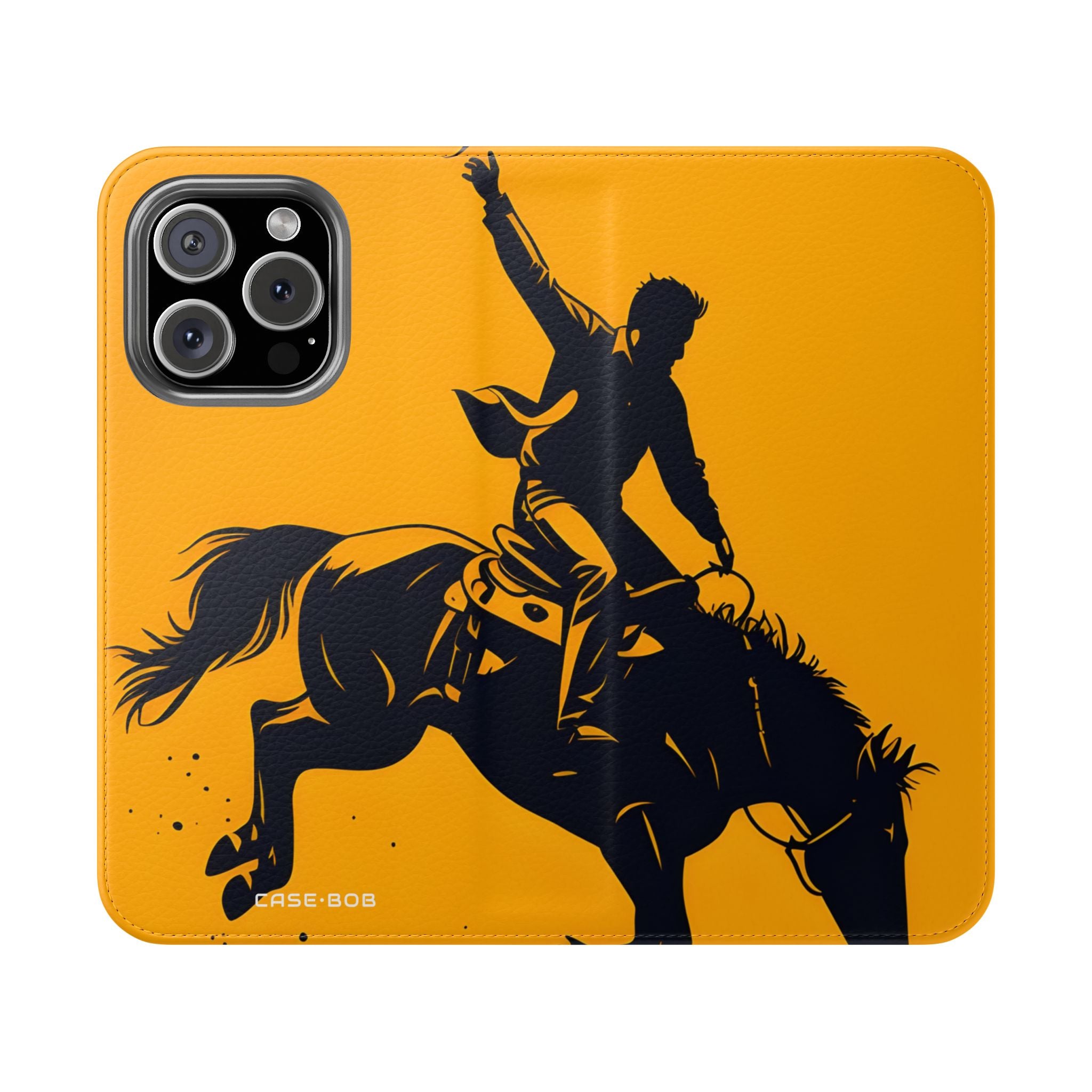 Bucking Cowboy Shadow - iPhone 16 Pro Case - Portemonnee