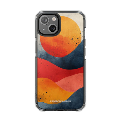 Sunburst Waves - Clear Impact iPhone 14 Phone Case