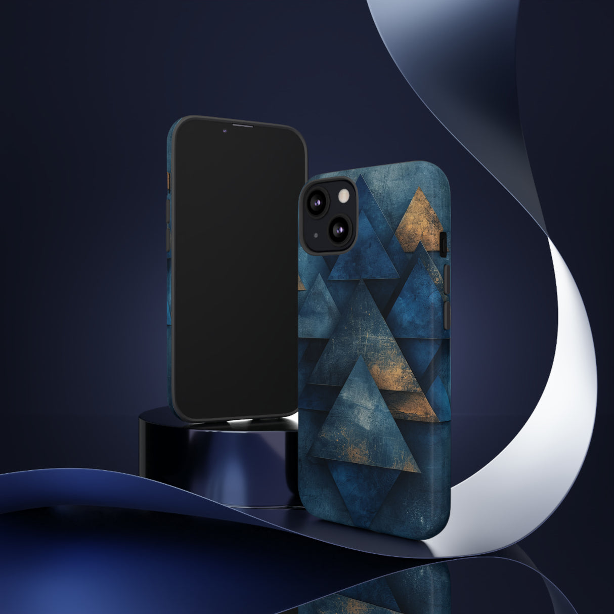 Blue Geometric Harmony - Protective Phone Case