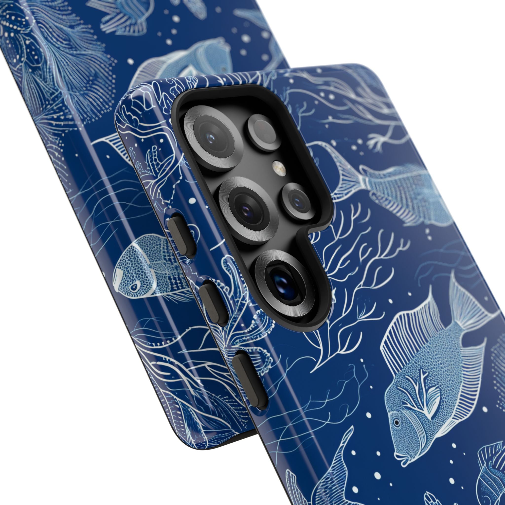 Navy Scale Reef Samsung S25 Ultra Case - Tough