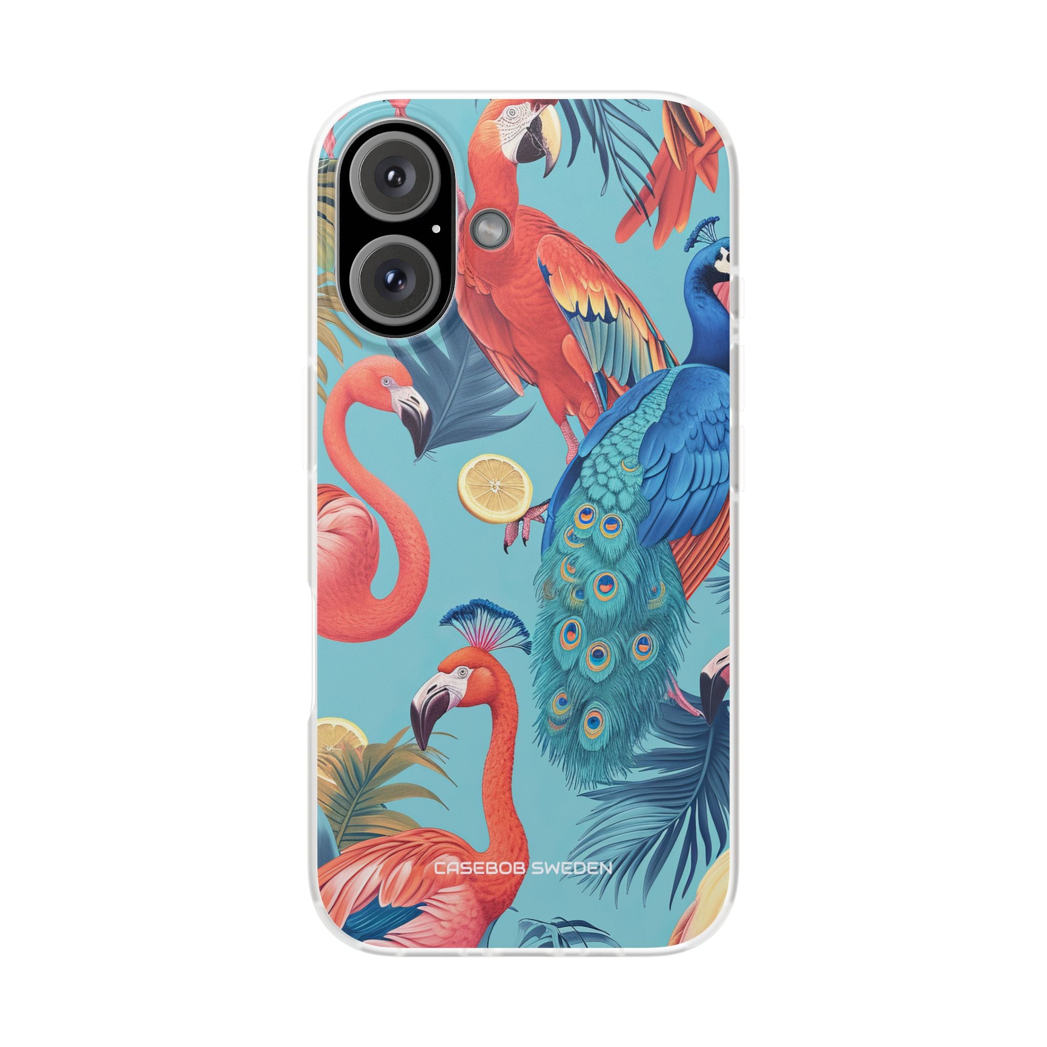 Tropical Flamingo Bliss - Flexi iPhone 16 Phone Case