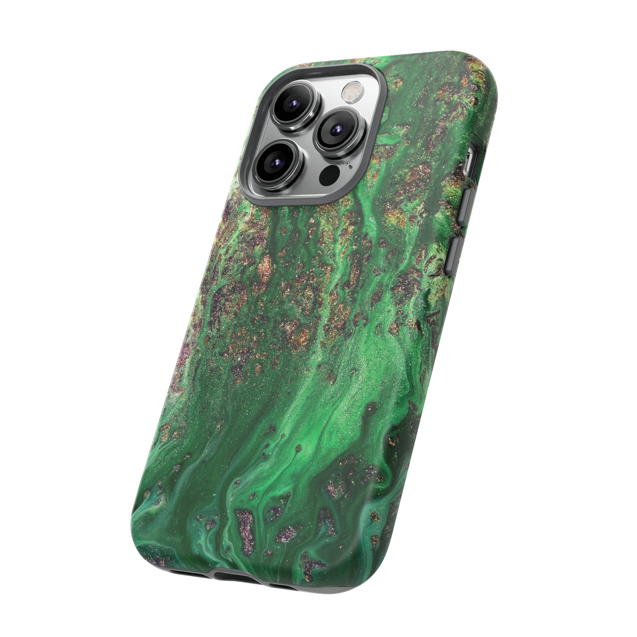 Green Sparkle Ink Art - Protective Phone Case