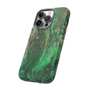 Green Sparkle Ink Art - Protective Phone Case