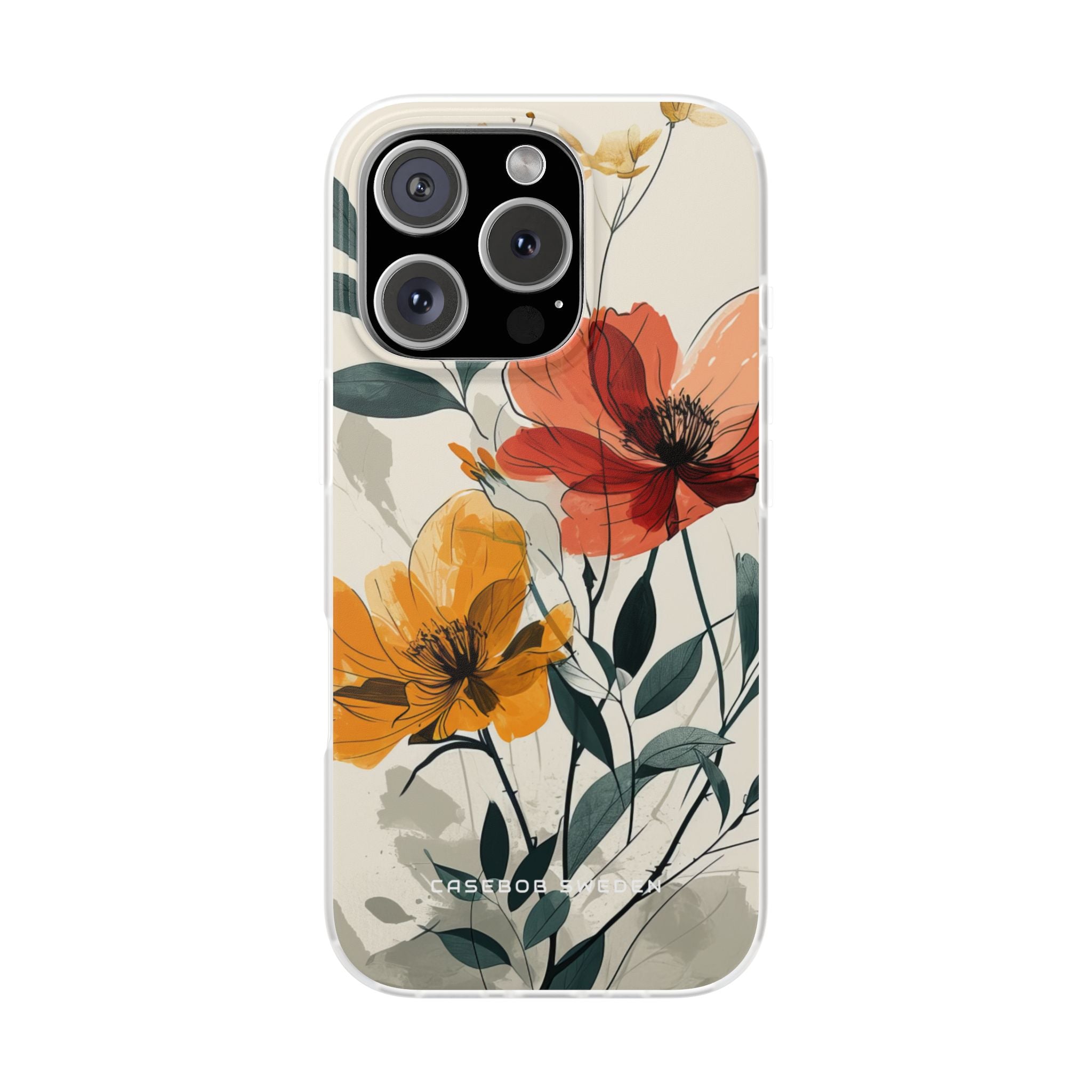 Elegant Floral Harmony iPhone 16 - Flexi Phone Case