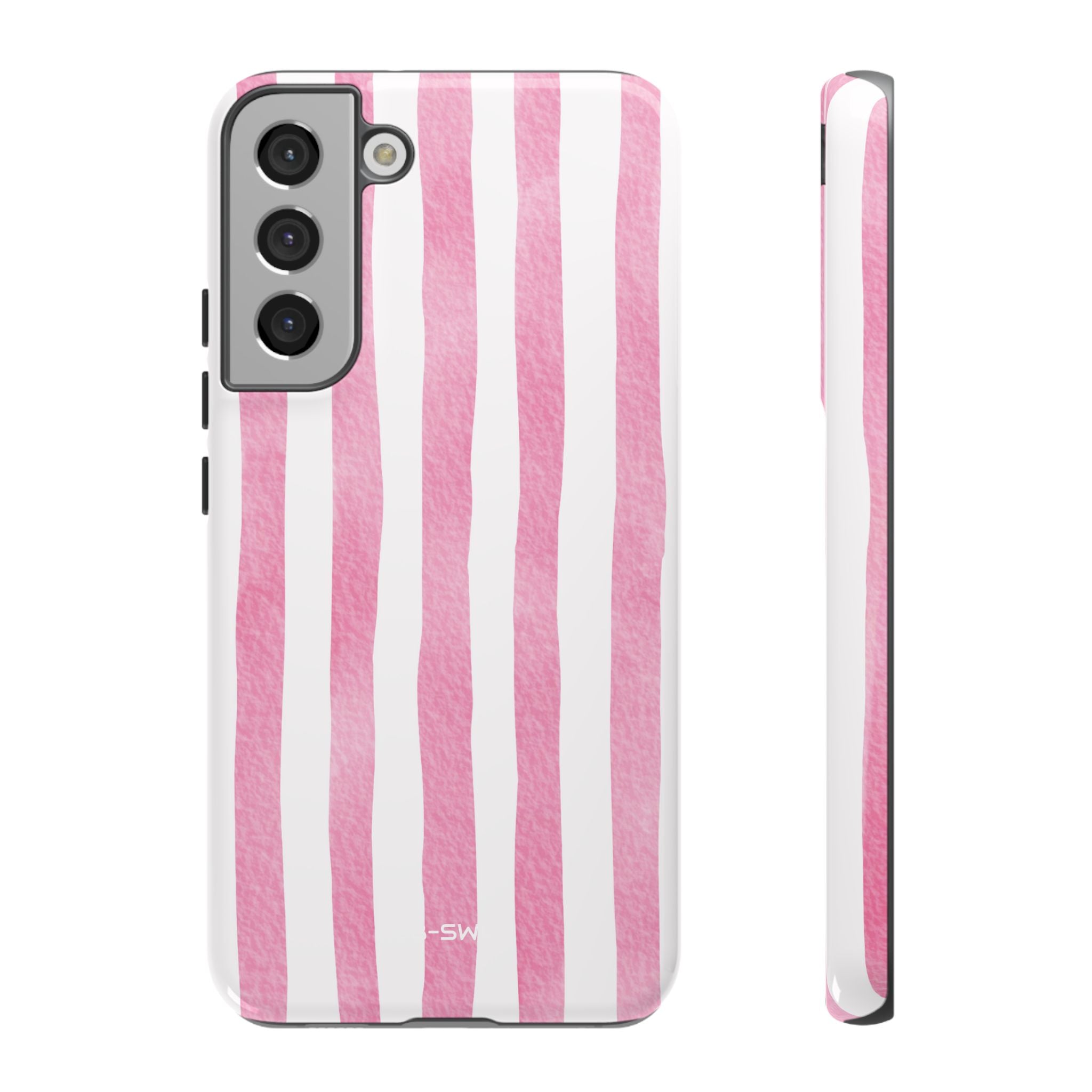 Pink Watercolor Stripes - Samsung Case