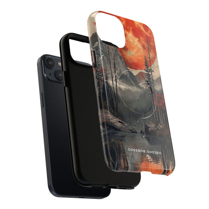 Celestial Glow Over Reflective Landscape iPhone 14 | Tough+ Phone Case