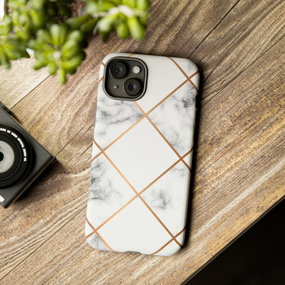 White Marble - Protective Phone Case