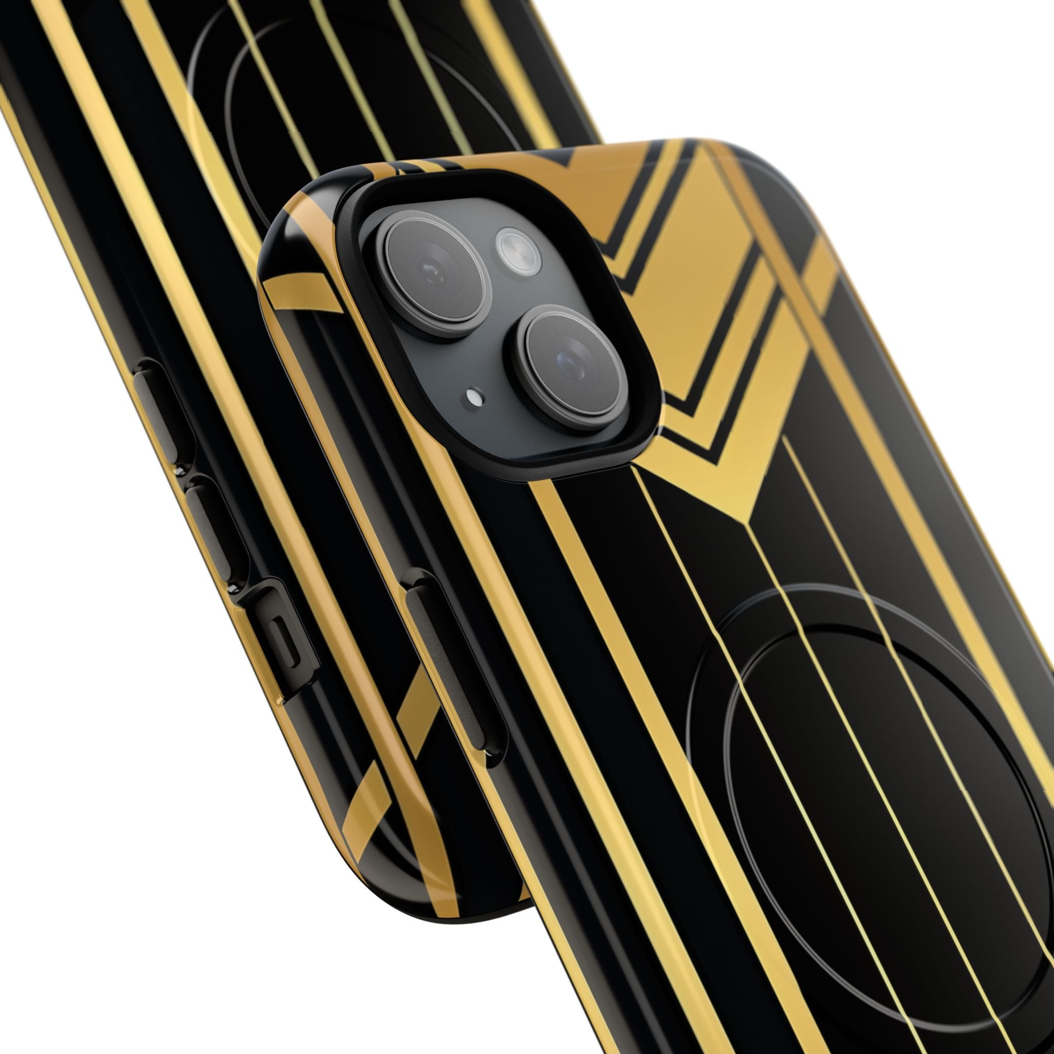 "Golden Art Deco Symmetry in Geometric Elegance" iPhone 15 | Tough+ Phone Case