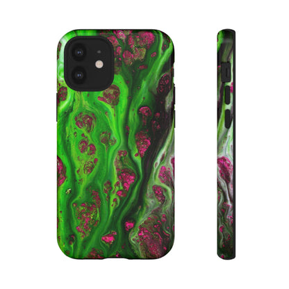 Toxic Green Ink Art iPhone Case (Protective) iPhone 12 Mini Glossy Phone Case