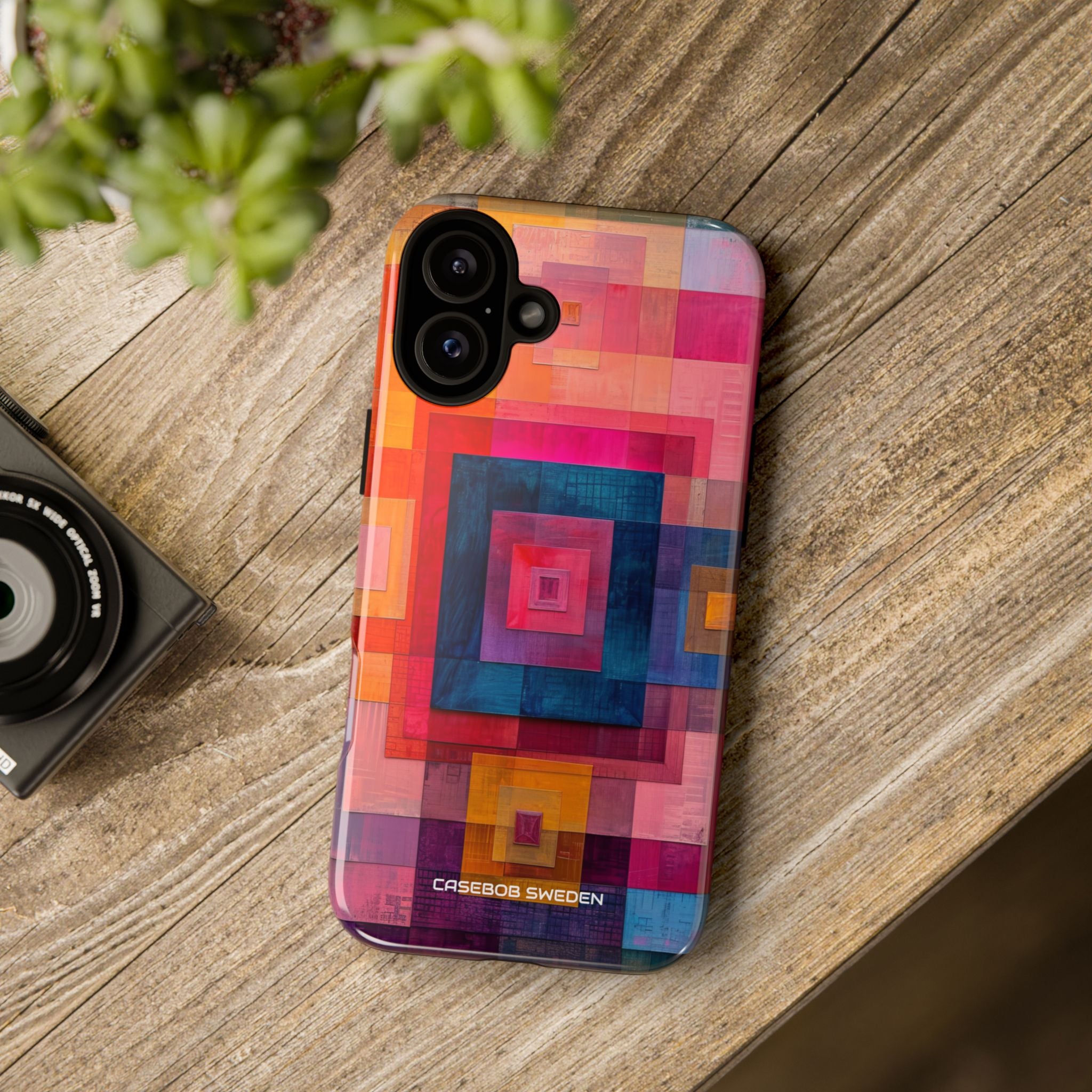 Vibrant Geometry - Tough iPhone 16 Phone Case