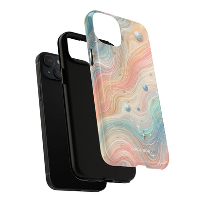 Iridescent Swirls iPhone 15 Plus Case - Tough+