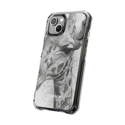 Swirling Giraffe Art iPhone 14 - Impact Clear+