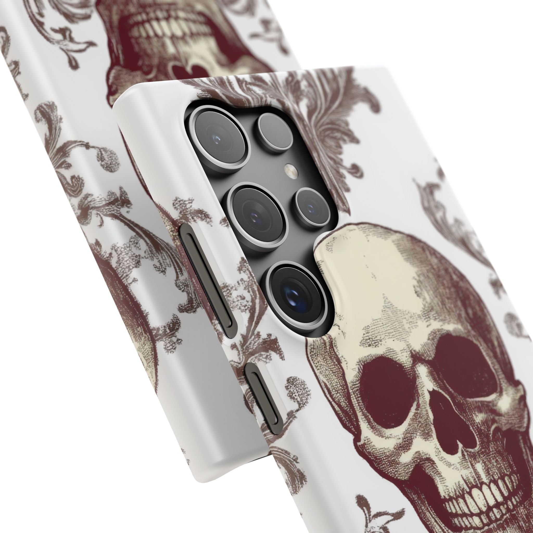 Gothic Skulls and Ornate Foliage Samsung S24 - Slim Phone Case