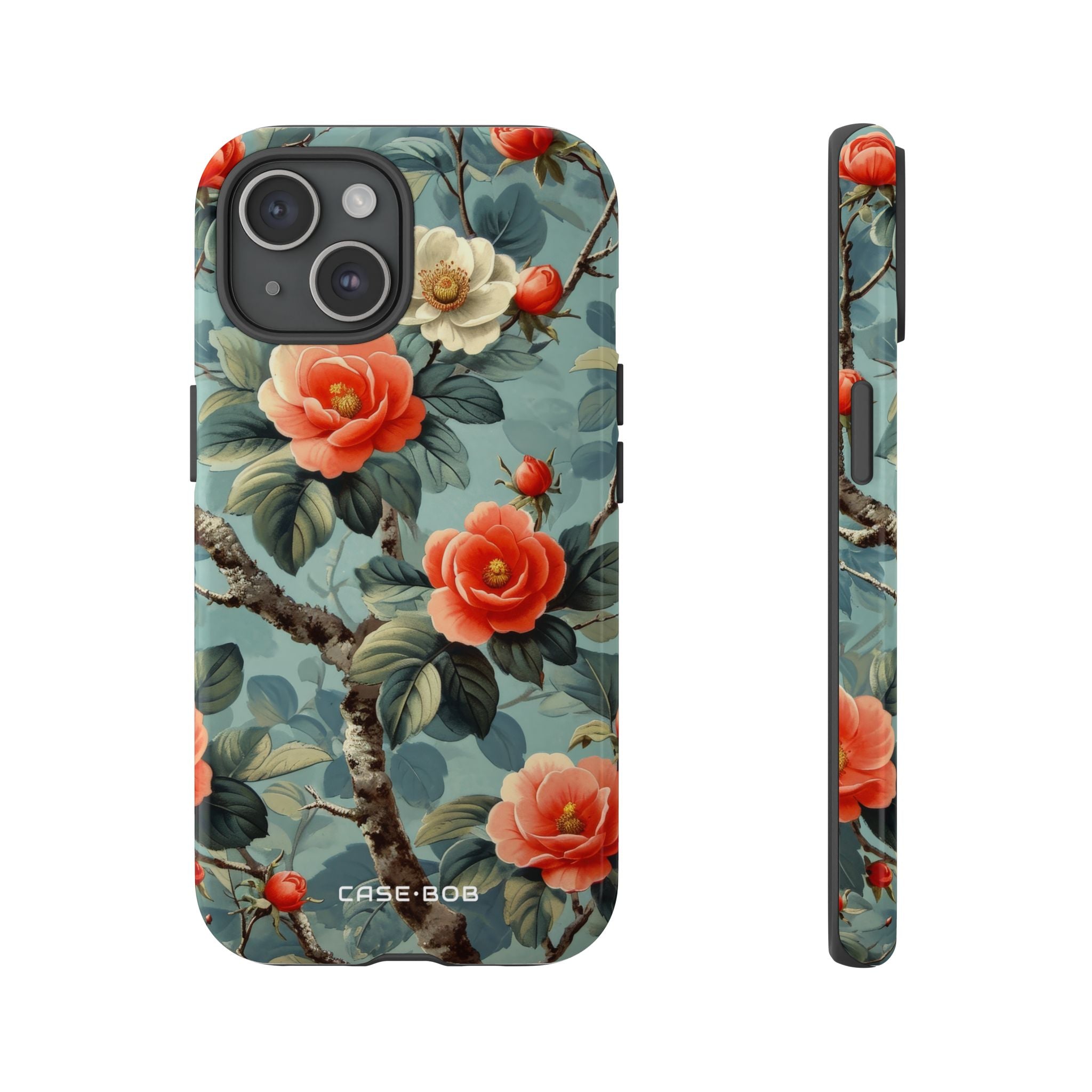 Coral Bloom iPhone 15 Case - Tough