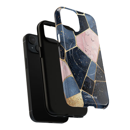 Golden Mosaic iPhone 15 Case - Tough+