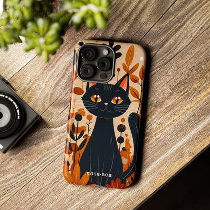 Black Cat Glow iPhone 15 Pro Max Case - Tough