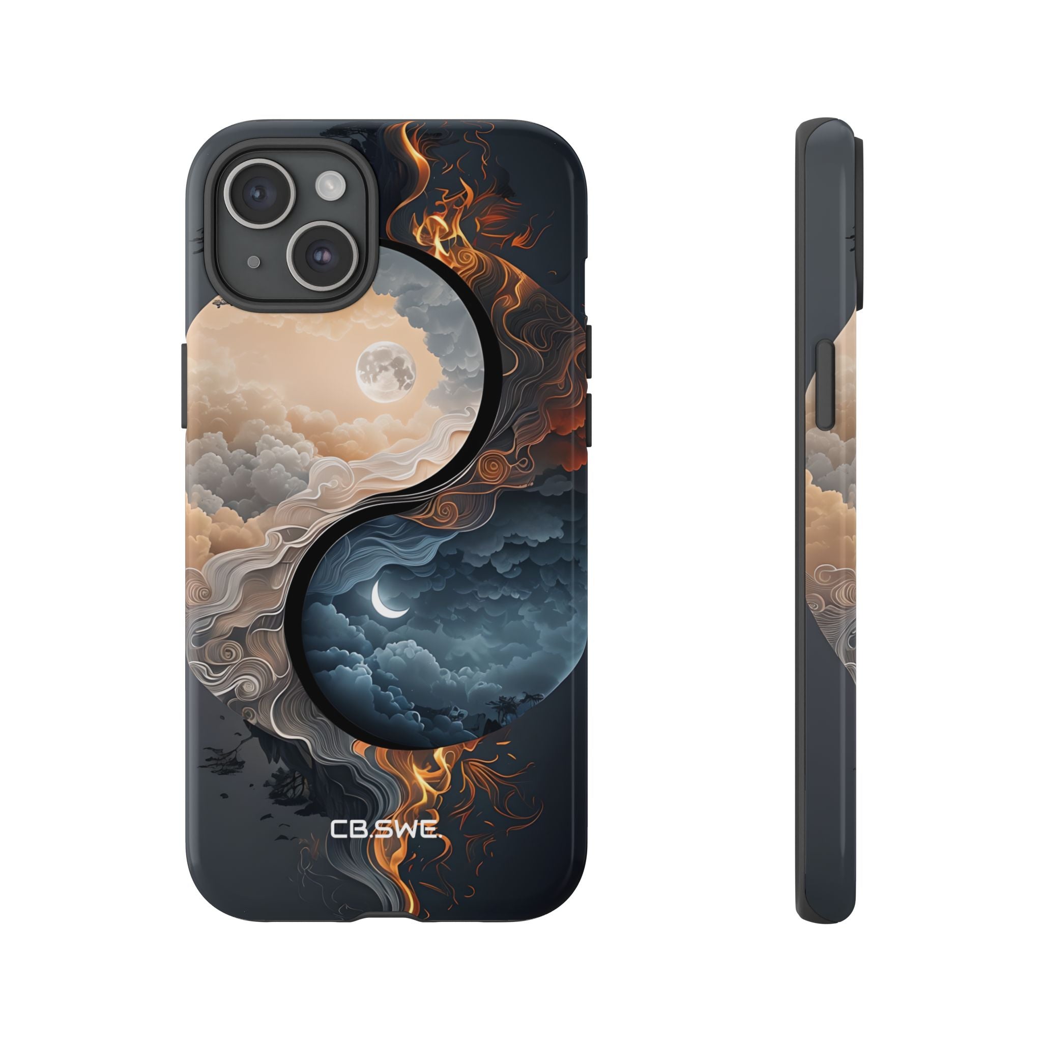 Surreal Day Night Yin Yang Symbol Artwork Phone iPhone 15 - Tough