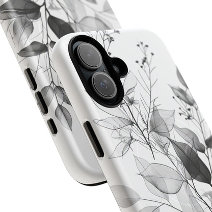 Monochrome Floral Elegance iPhone 16 | Tough+ Phone Case