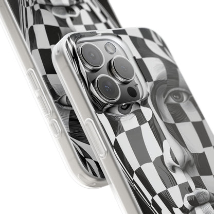 Checkered Face iPhone 16 Pro Max Case - Soft