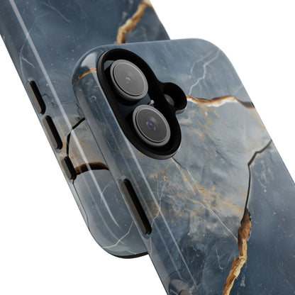 Jagged Vein Navy iPhone 16 Plus Case - Tough