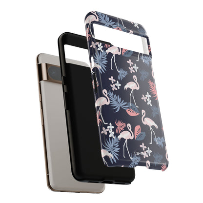 Flamingos Dance Playfully - Google Pixel Case