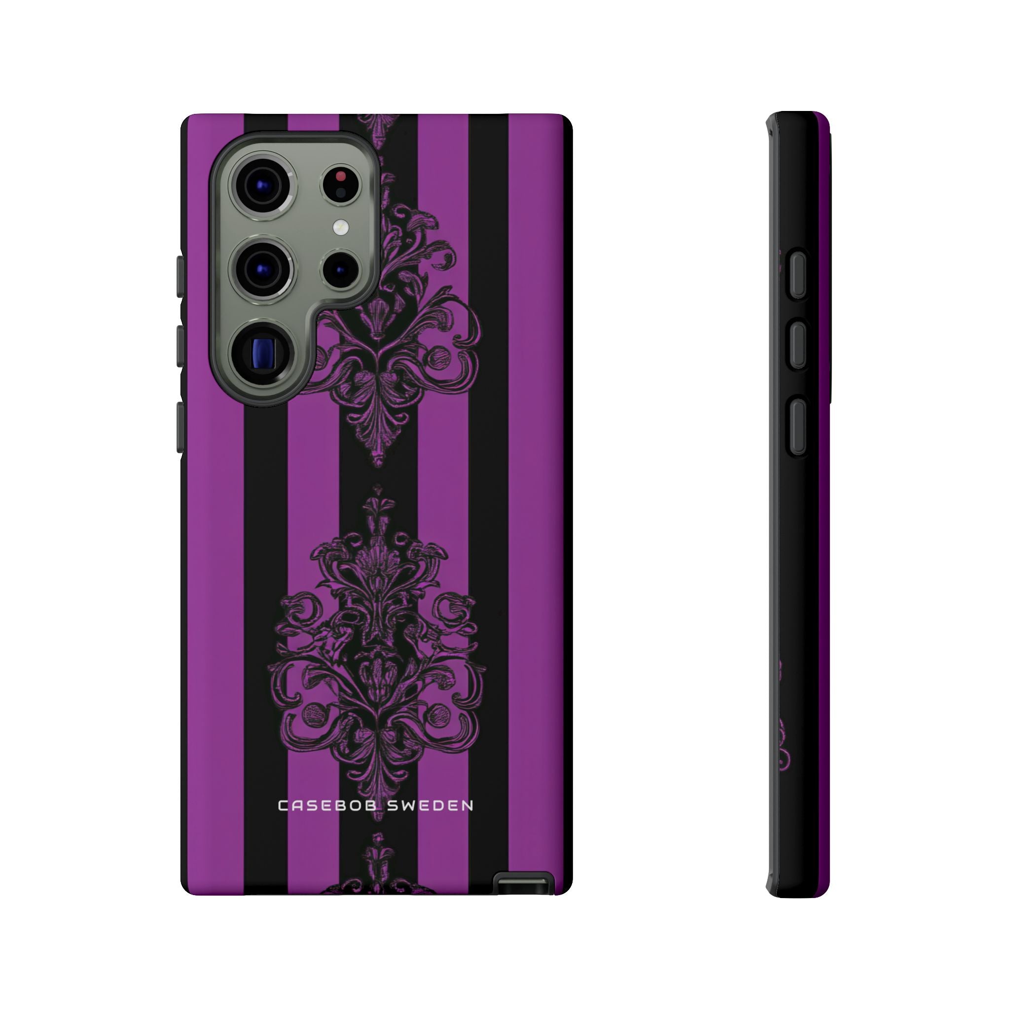 Gothic Elegance with Vertical Stripes and Ornamental Motifs Samsung S23 - Tough Phone Case