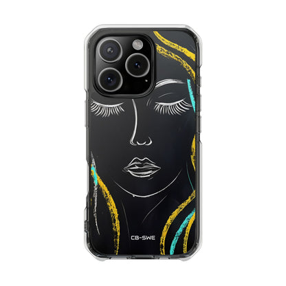 Vivid Minimalist Portrait iPhone Case - Impact