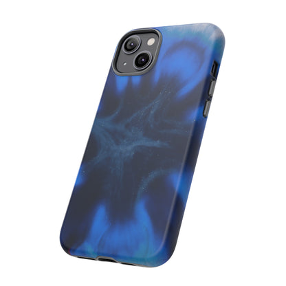 Blue Star Marble Ink Art iPhone Case (Protective) Phone Case