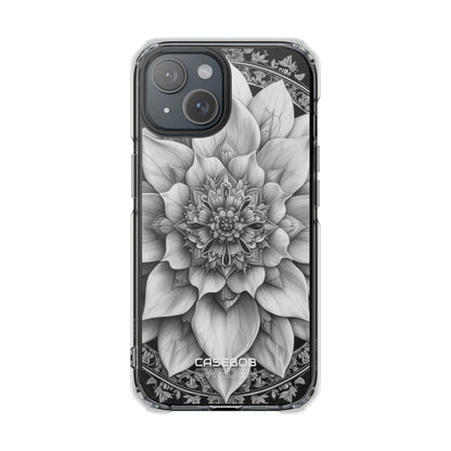 Cosmic Floral Mandala iPhone 15 - Impact Clear+