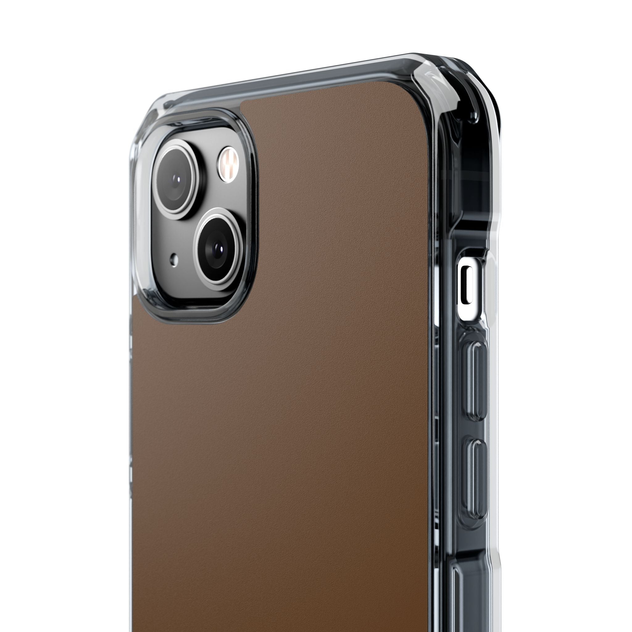 Dark Brown - Clear Impact Case for iPhone