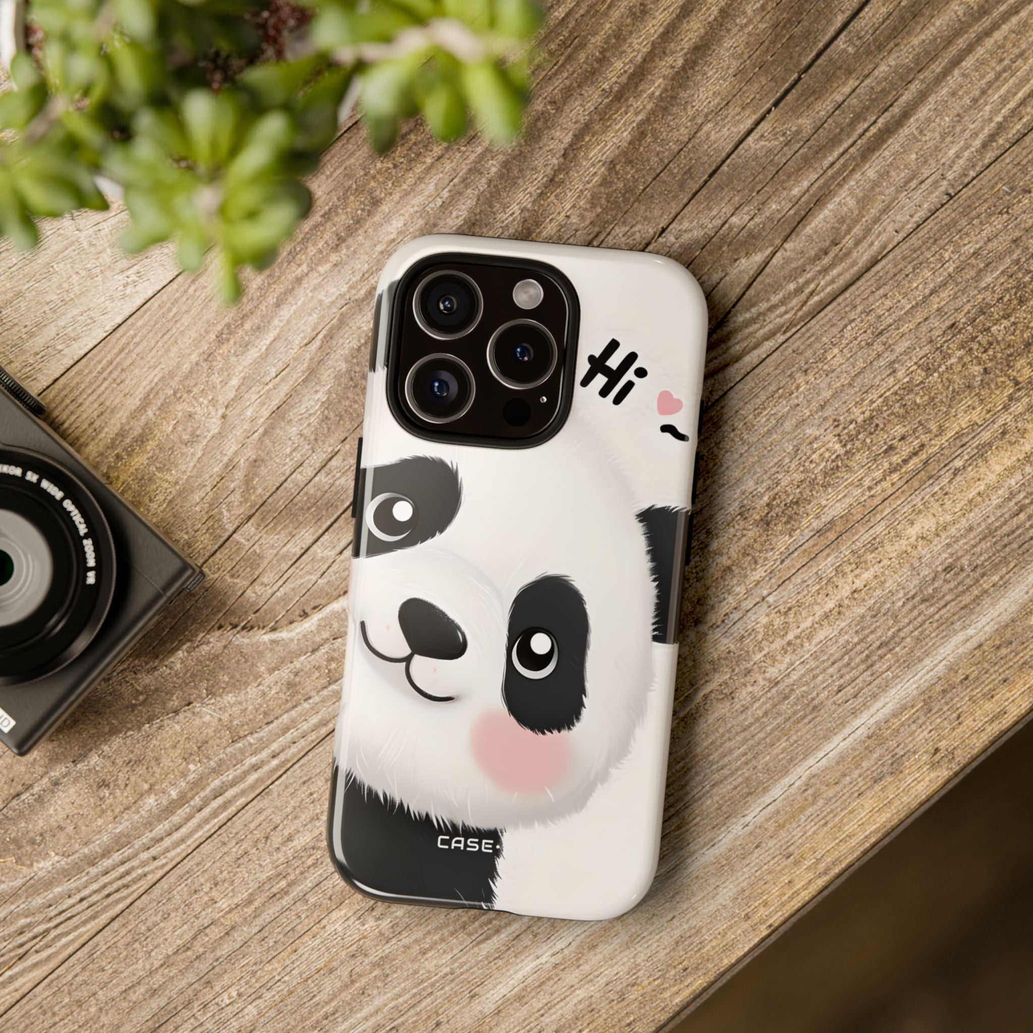 Peeking Panda Charm iPhone 16 Pro Case - Tough
