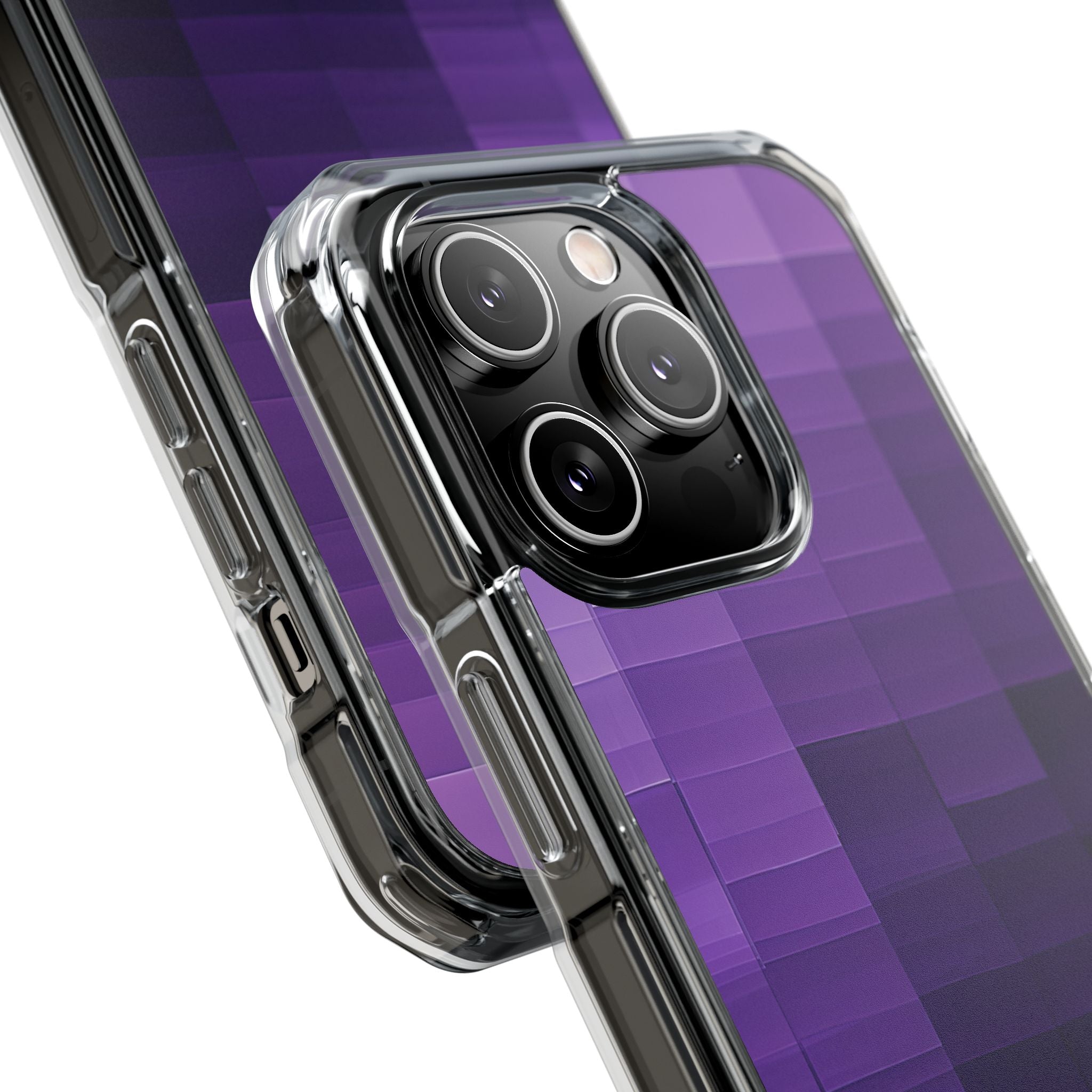 Purple Horizon Grid iPhone 14 - Impact Clear+