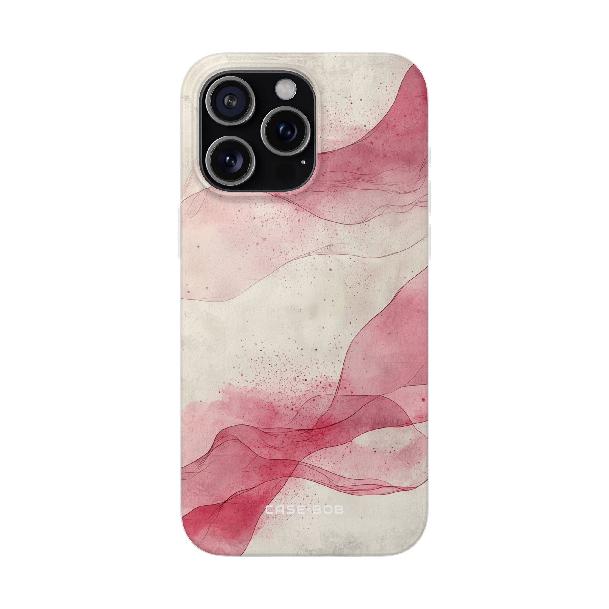 Crimson Waves iPhone 15 Pro Max Case - Soft
